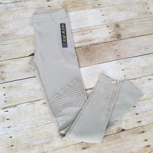 Khaki Moto Biker Pants/Jeggings